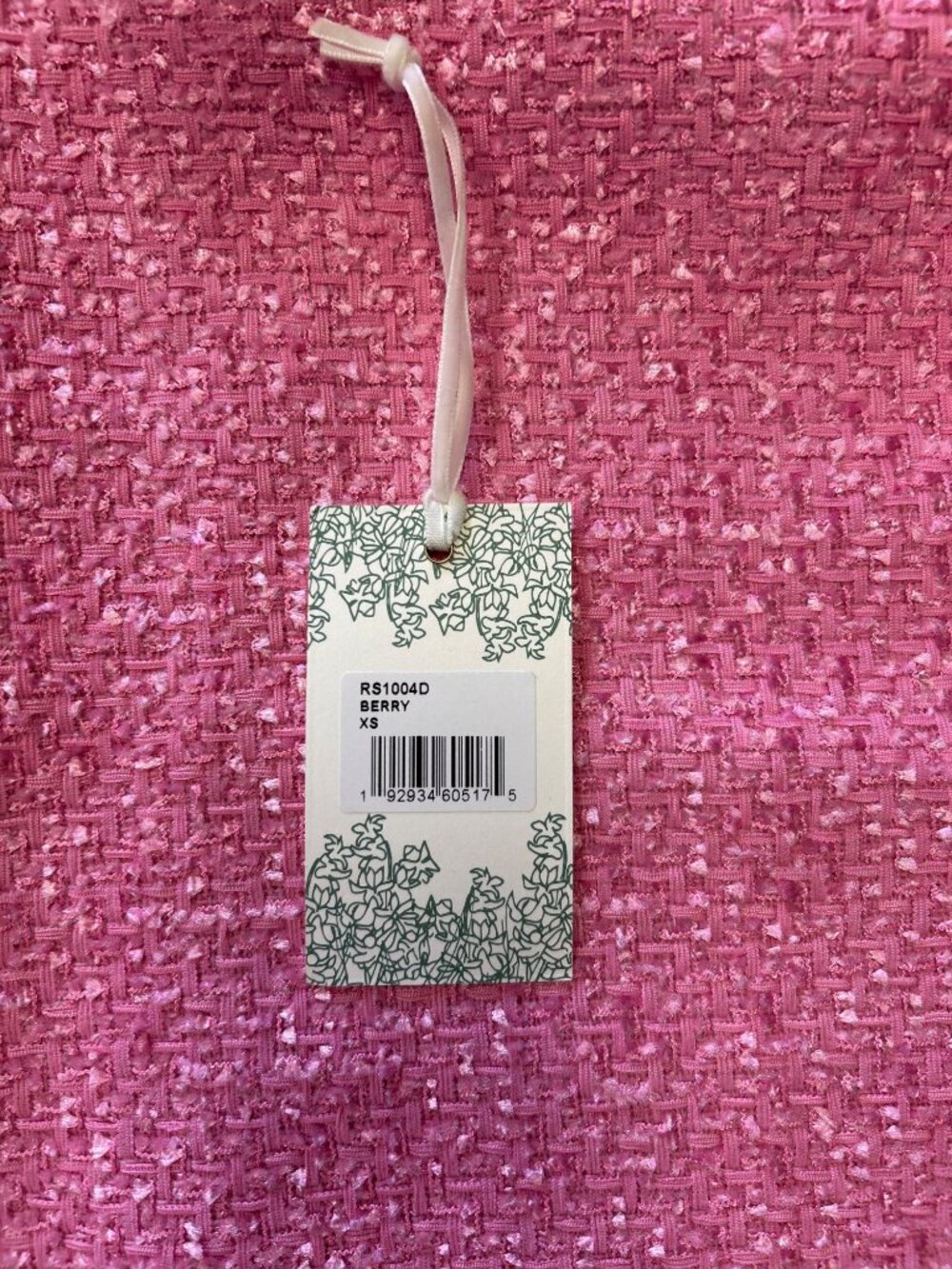 HYACINTH HOUSE Tweed & Pearl Petra Mini Dress Berry Size XS (X2) - Picture 11 of 11